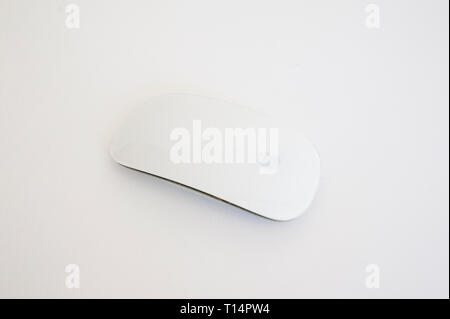 an old apple magic mouse Stock Photo
