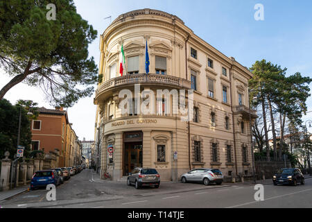 Udine, Friuli Venezia Giulia region, Italy. March 22 2019.   the facade of the headquarters of the Prefecture Stock Photo
