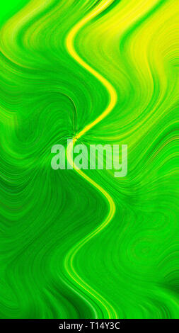 Bright green and yellow wavy background Stock Photo