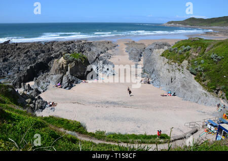 Barricane Beach, near Woolacombe Bay, Devon, UK Stock Photo