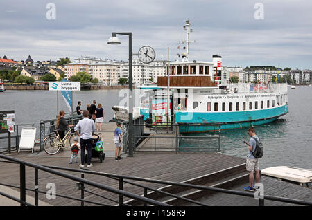 STOCKHOLM, SWEDEN 20180707  Lumabryggan, Hammarby sjöstad, Stockholm. Photo Jeppe Gustafsson Stock Photo