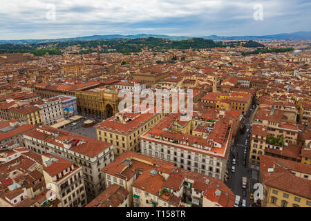 Florence, Tuscany, Italy seen from the Duomo. Stock Photo
