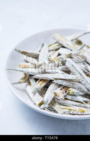 Spiced Bhindi Recipe Stock Photo