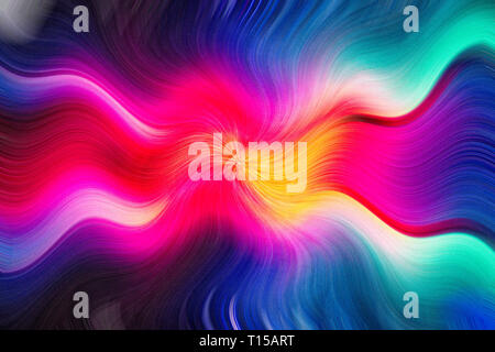 Rainbow waves background,resembles tie dye, can be used as wallpaper,greetings,background, etc. Stock Photo