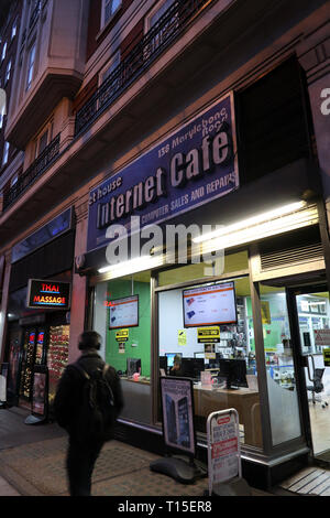 Internet Cafe, London, England, UK Stock Photo