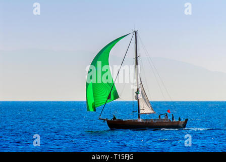 Bodrum, Turkey, 23 October 2010: Bodrum Cup Races, Gulet Wooden Sailboats Stock Photo