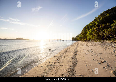 Philippines, Palawan, Linapacan, empty beach at sunset Stock Photo