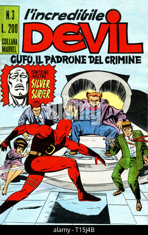 Italy - 1970: first edition of Marvel comic books, cover of Daredevil, l'incredibile Devil Stock Photo