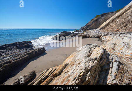 Rocky beach near Goleta at Gaviota Beach state park on the central coast of California United States Stock Photo