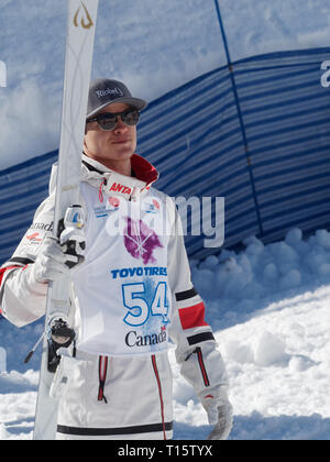 Quebec, Canada. , . World moguls champion, Mikael Kingsbury wins the Canadian Moguls Championship Series presented by Toyota at Val Saint-Come Credit: richard prudhomme/Alamy Live News Stock Photo