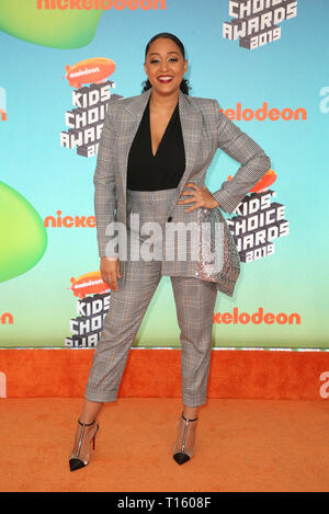 Tia Mowry at Nickelodeon's 2019 Kids' Choice Awards held at Galen