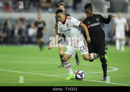 Los Angeles, CA, USA. 23rd Mar, 2019. during the game between Real Salt Lake and Los Angeles FC at Banc of California Stadium in Los Angeles, CA., USA. (Photo by Peter Joneleit) Credit: csm/Alamy Live News Stock Photo