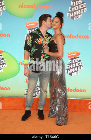 Los Angeles, Ca, USA. 23rd Mar, 2019. Jack Griffo, Paris Berelc, at Nickelodeon's 2019 Kids' Choice Awards at Galen Center on March 23, 2019 in Los Angeles, California. Credit: Faye Sadou/Media Punch/Alamy Live News Stock Photo