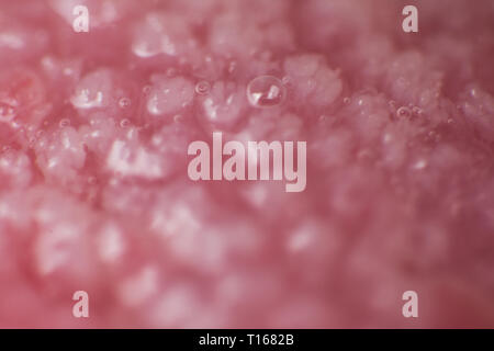 Super macro surface of tongue candidiasis overgrowth Stock Photo