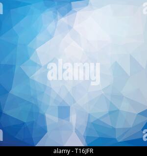 Abstract polygonal background of many triangles in blue colors Stock Vector