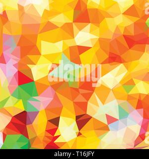 Multicolored red yellow pink  abstract polygon vector background Stock Vector