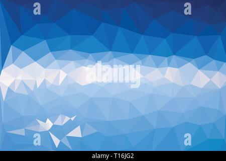Elegant blue low poly abstract polygon vector background Stock Vector