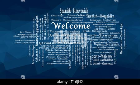 Premium Vector  Vector template for a welcome champ language spanish  welcome on the red ribbon