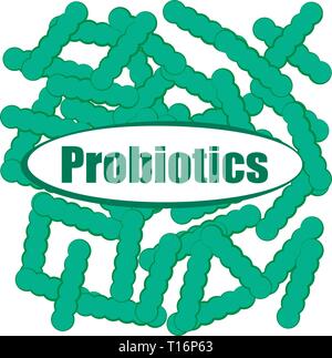 Probiotics background for medical use. Fermentation vector illustration Stock Vector