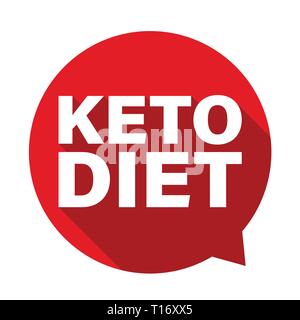 Keto diet label tag bubble Stock Vector