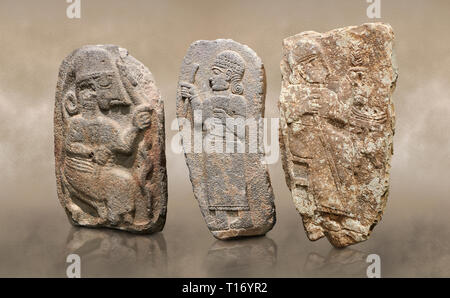Hittite monumental relief sculptures, 900 - 700 BC, from Adana Archaeology Museum, Turkey. Stock Photo