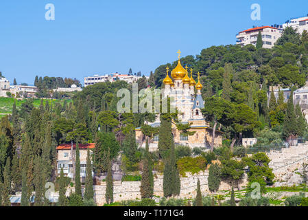 Church of Mary Magdalene in Jerusalem, Israel Stock Photo