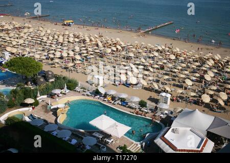 The Lido di Jesolo is the beach area of Jesolo in the province of Venice Italy. Stock Photo