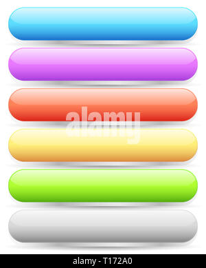 Colorful, empty rounded button, banner backgrounds with blank space. Vector Stock Photo