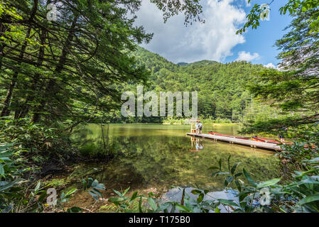 It is the prime attraction of the Chubu SangakuNational Park Stock Photo