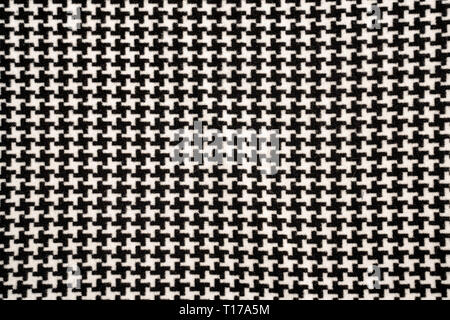 Black seamless tiles fabric  texture for the background Stock Photo