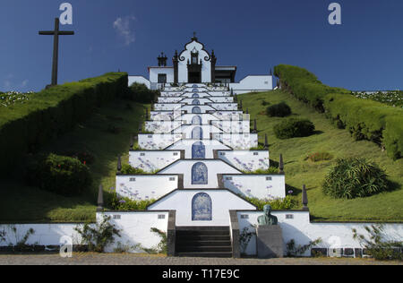 Church 'Ermida da Nossa Senhora da Paz' at Sao Miguel near Vila Franca do Campo (Azores) Stock Photo