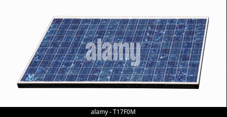 Close-up view of a Solar panel, isolated on white background Stock Photo