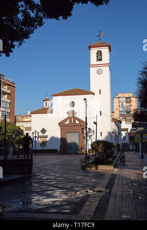 The Virgen del Rosario church in the Plaza de la Constitucion. Fuengirola, Costa del Sol, Spain Stock Photo