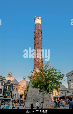 Istanbul, Turkey, 23 August 2018: Column of Constantine (Cemberlitas) Stock Photo