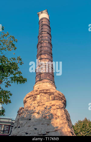 Istanbul, Turkey, 23 August 2018: Column of Constantine (Cemberlitas) Stock Photo