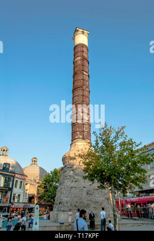 Istanbul, Turkey, 23 August 2018: Column of Constantine (Cemberlitas) Stock Photo