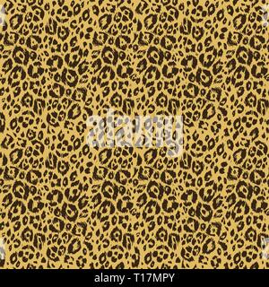 Spotted bright animal skin. Leopard seamless print. Trendy pattern. Stock Vector