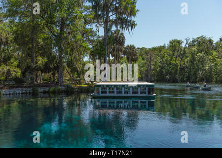 Silver Springs Florida Glass bottom boats Stock Photo