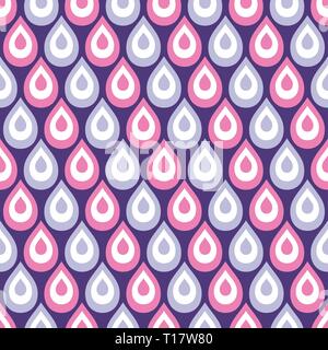 Abstract seamless pattern of peacock feathers. Color drops. Modern stylish elegant texture. Repeating geometric tiles. Design for print, fabric. Stock Vector