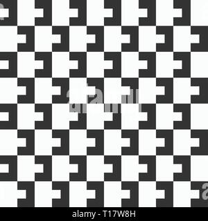 Abstract seamless pattern. Modern stylish texture. Regularly repeating geometric tiles. Bold rectangular elements. Minimalistic contrast graphic. Stock Vector