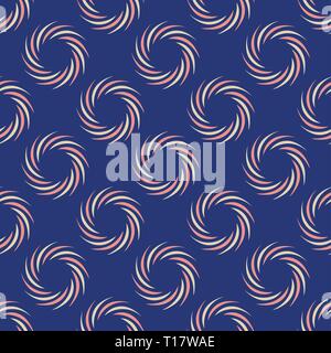 Abstract geometric round shapes color pattern. Spiral elements. Concentric swirling shapes with lines rotating inwards. Vector background. Stock Vector
