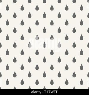 Abstract seamless pattern of raindrops. Modern stylish texture. Simple graphic print. Vector background. Stock Vector