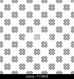 Abstract ethnic geometric pattern. Regularly repeating geometric shapes. Simple tribal decorative ornament. Vector monochrome background. Stock Vector