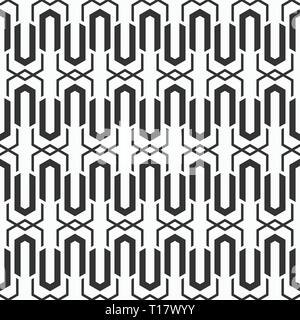 Abstract geometric seamless pattern. Modern stylish texture. Regularly repeating geometric tiles with hexagonal elements. Stock Vector