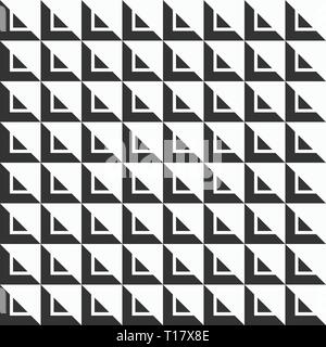 Abstract seamless pattern of triangles. Modern stylish texture. Repeating geometric triangular tiles. Simple graphic print. Vector monochrome. Stock Vector