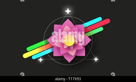 Lotus Symbol Yoga. Lotus Logo Vector. Beauty Logo. Vector Emblem. Vector Business Illustration.vector Illustration Art. Abstract Vector Illustration. Stock Vector