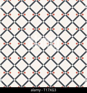 Abstract seamless lattice pattern. Repeating geometric rhombuses tiles. Modern stylish texture. Minimalistic contrast graphic print. Flat design. Stock Vector