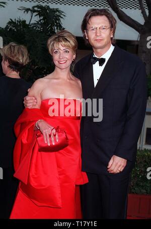 LOS ANGELES, CA. January 20, 1997: Actor Liam Neeson & actress wife Natasha Richardson at the Golden Globe Awards. Stock Photo