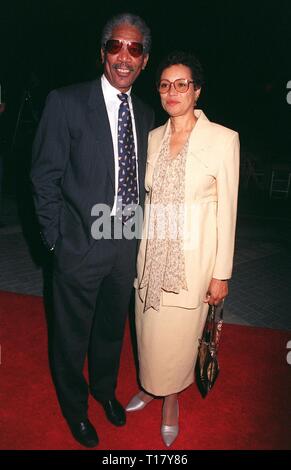 Actor Morgan Freeman with wife Myrna Colley-Lee at the premiere of ...