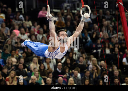 London, UK. 23rd Mar, 2019. during the Matchroom Multisport presents the 2019 Superstars of Gymnastics at The O2 Arena on Saturday, 23 March 2019. LONDON ENGLAND. Credit: Taka Wu/Alamy Live News Stock Photo